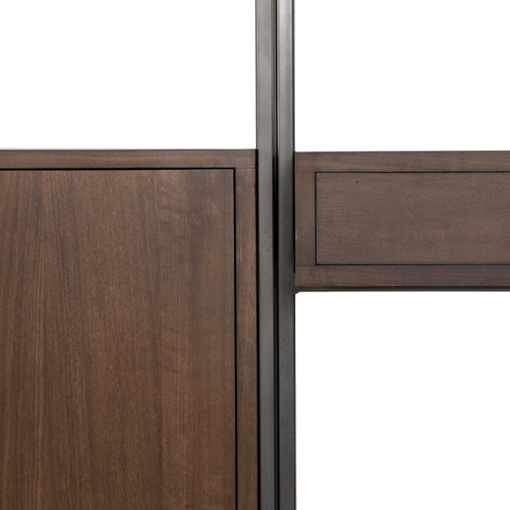 Trey Modular Wall Desk With 1 Bookcase - Auburn