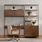 Trey Modular Wall Desk With 1 Bookcase - Auburn