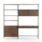 Trey Modular Wall Desk With 1 Bookcase - Auburn