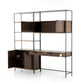Trey Modular Wall Desk With 1 Bookcase - Auburn