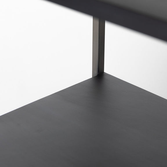 Trey Modular Wall Desk With 1 Bookcase - Black