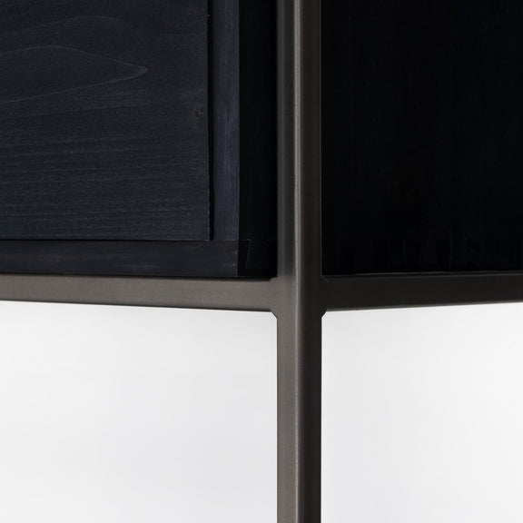 Trey Modular Wall Desk With 1 Bookcase - Black