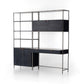Trey Modular Wall Desk With 1 Bookcase - Black
