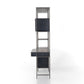 Trey Modular Wall Desk With 1 Bookcase - Black