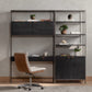 Trey Modular Wall Desk With 1 Bookcase - Black
