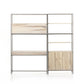 Trey Modular Wall Desk With 1 Bookcase - Dove Poplar