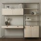 Trey Modular Wall Desk With 1 Bookcase - Dove Poplar
