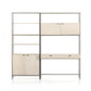 Trey Modular Wall Desk With 1 Bookcase - Dove Poplar