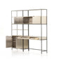 Trey Modular Wall Desk With 1 Bookcase - Dove Poplar
