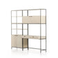 Trey Modular Wall Desk With 1 Bookcase - Dove Poplar