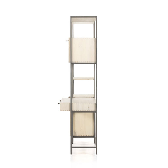 Trey Modular Wall Desk With 1 Bookcase - Dove Poplar