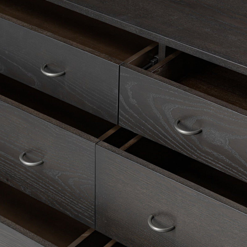 Zuma 6 Drawer Dresser - Smoked Black Ash