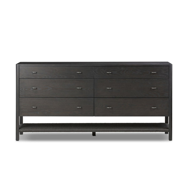 Zuma 6 Drawer Dresser - Smoked Black Ash