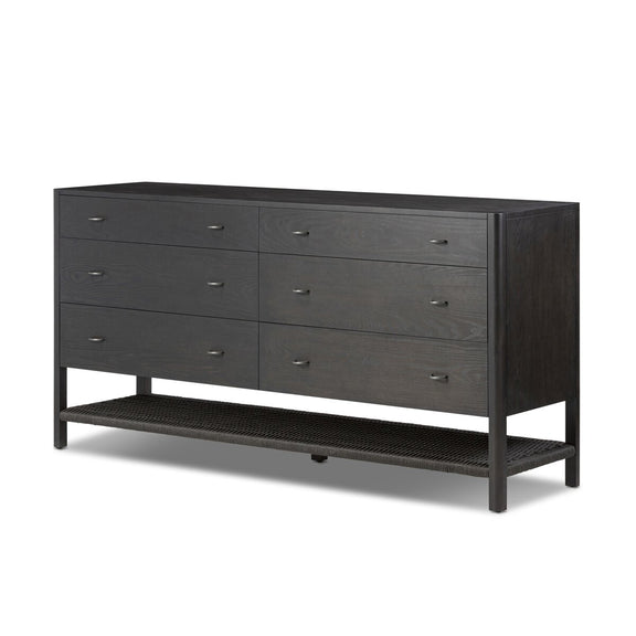 Zuma 6 Drawer Dresser - Smoked Black Ash