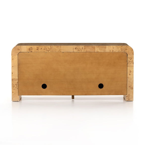 Jenson Media Console - Natural Poplar Burl Veneer