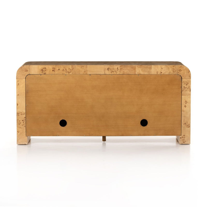 Jenson Media Console - Natural Poplar Burl Veneer