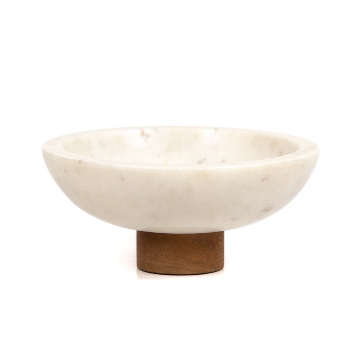 Lira Bowl - Honed White Marble