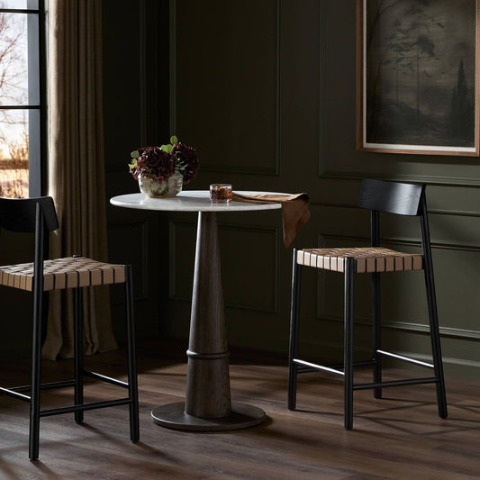 Heisler Bar + Counter Stool - Almond Leather Blend