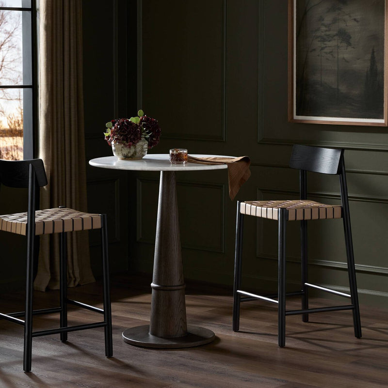 Heisler Bar + Counter Stool - Almond Leather Blend