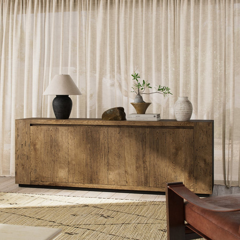 Abaso Sideboard - Rustic Wormwood Oak