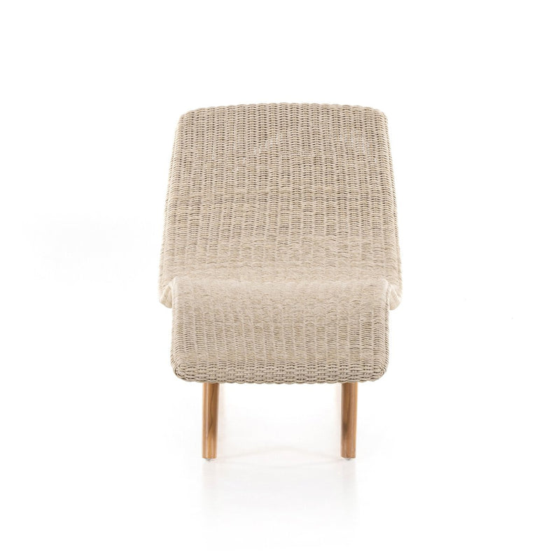 Portia Outdoor Chaise - Vintage White