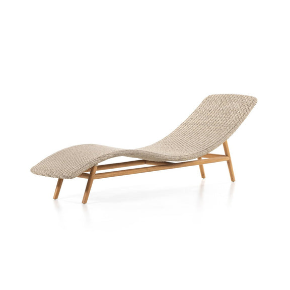 Portia Outdoor Chaise - Vintage White