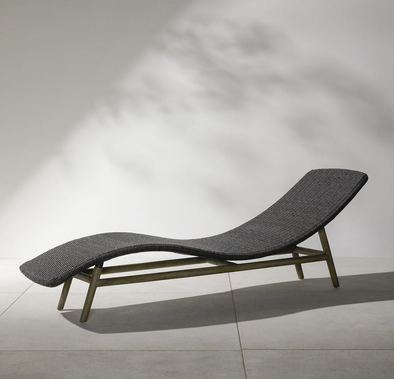 Portia Outdoor Chaise - Vintage Coal