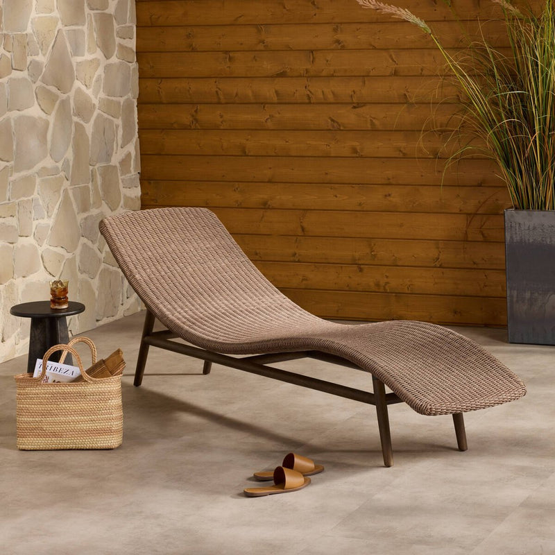 Portia Outdoor Chaise - Tanned Weave