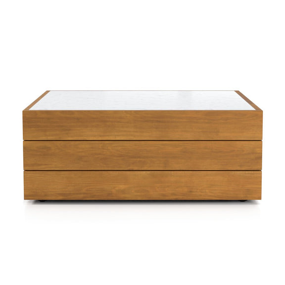 Grant Outdoor Coffee Table - White Marble
