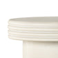 Grecia Outdoor End Table - White Concrete