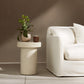 Grecia Outdoor End Table - White Concrete
