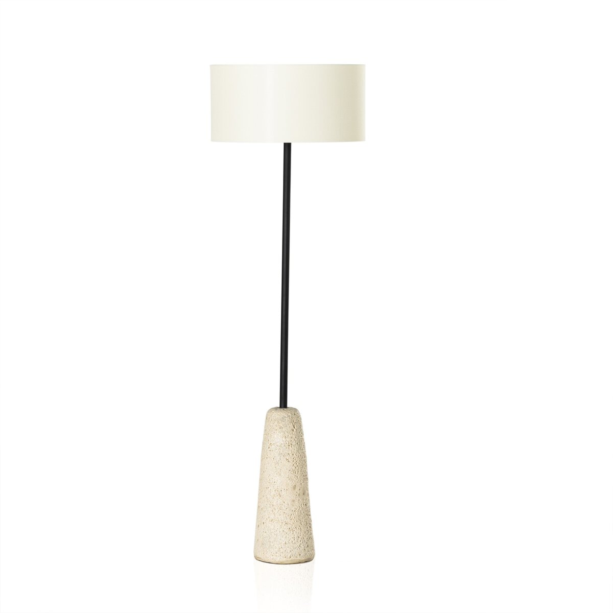 Wren Floor Lamp - Reactive White Glaze