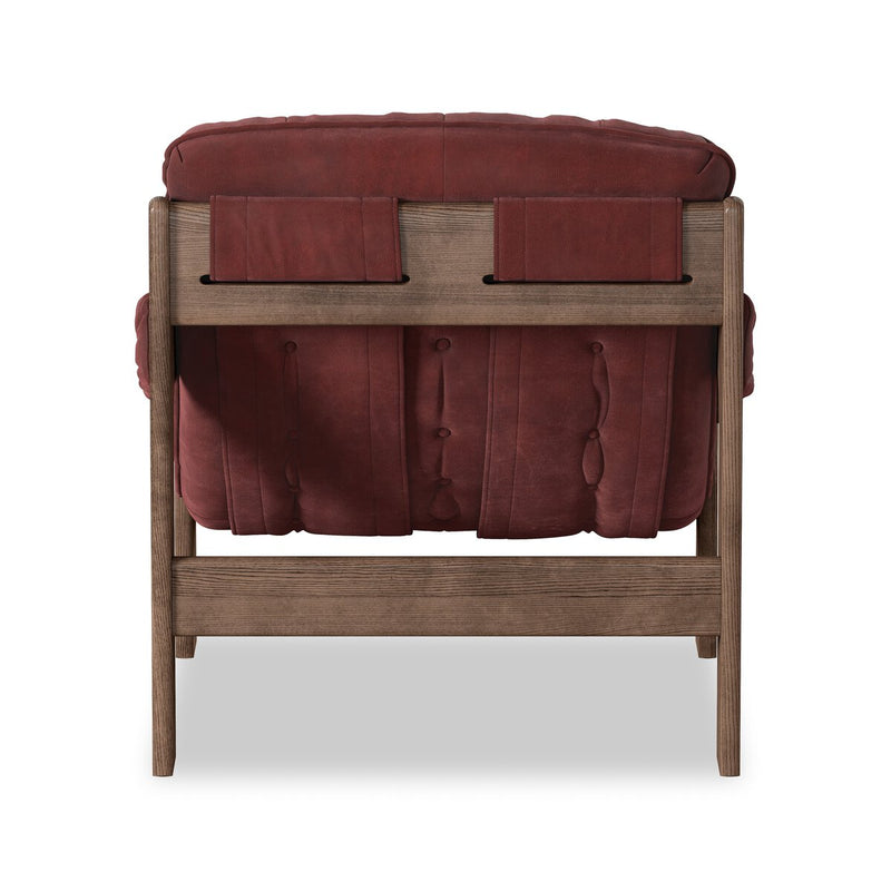 Halston Chair - Nubuck Burgundy