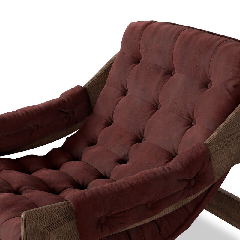 Halston Chair - Nubuck Burgundy