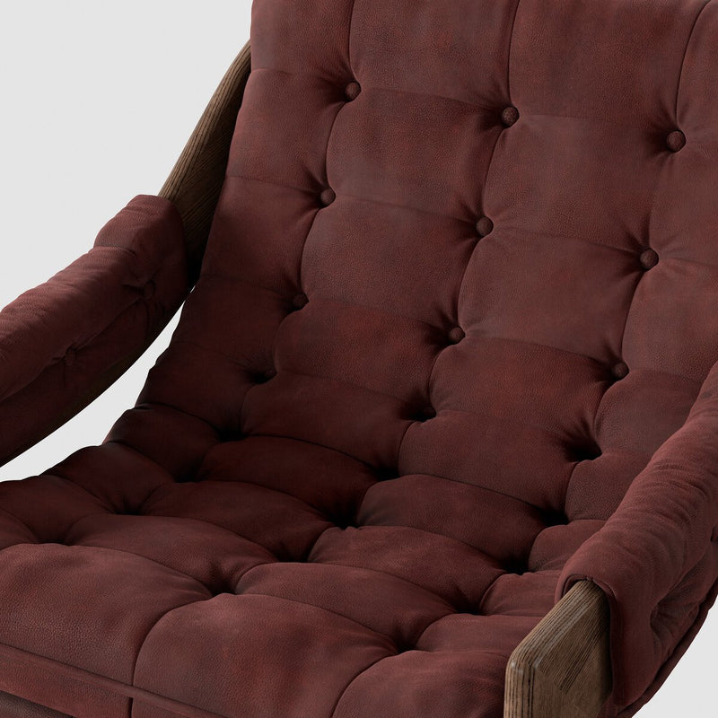 Halston Chair - Nubuck Burgundy