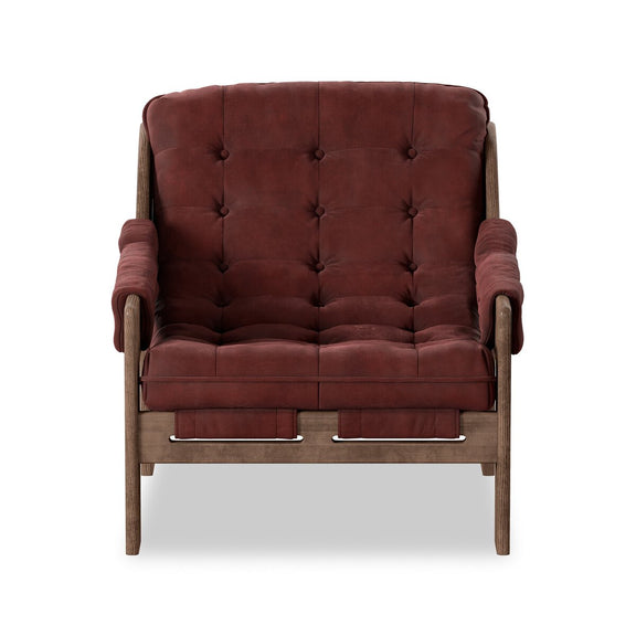 Halston Chair - Nubuck Burgundy