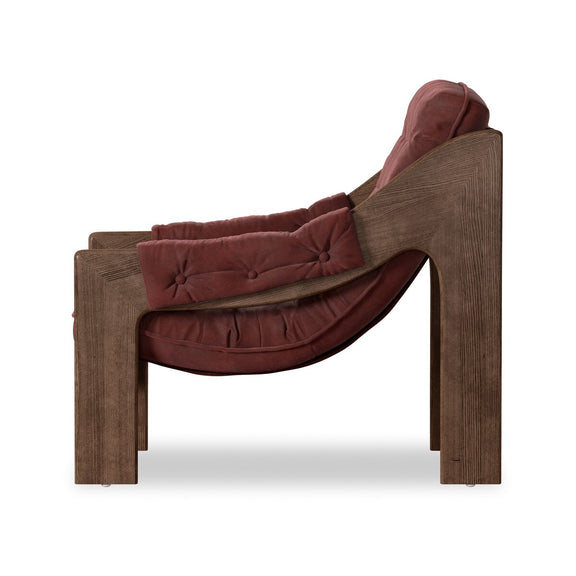 Halston Chair - Nubuck Burgundy