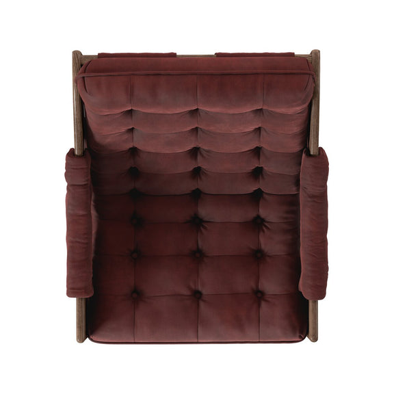 Halston Chair - Nubuck Burgundy