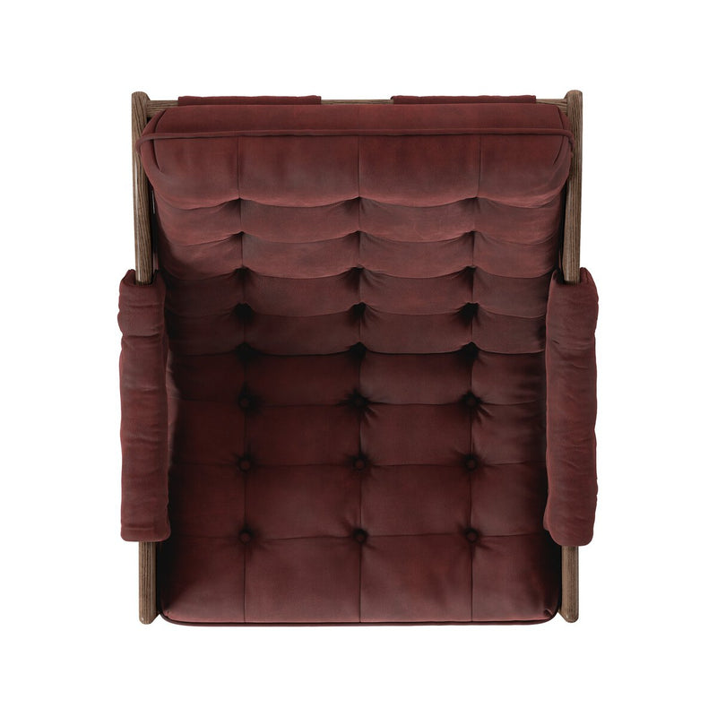 Halston Chair - Nubuck Burgundy