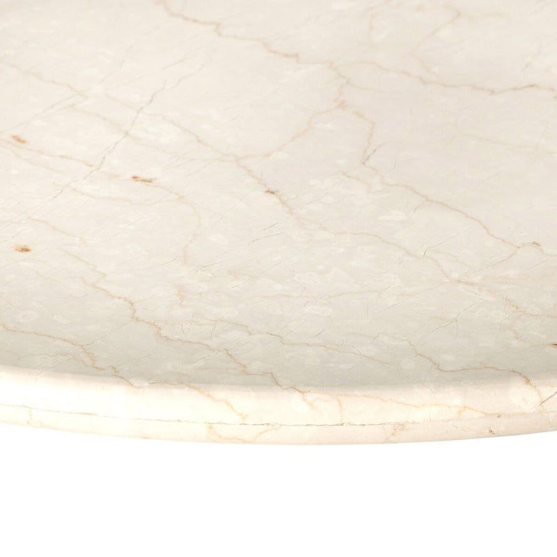 Belle Oval Dining Table - Cream Marble
