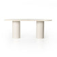 Belle Oval Dining Table - Cream Marble