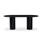 Belle Oval Dining Table - Black Marble