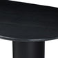 Belle Oval Dining Table - Black Marble