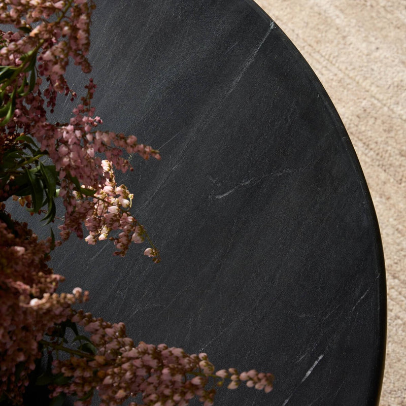 Belle Oval Dining Table - Black Marble