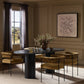 Belle Oval Dining Table - Black Marble