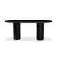 Belle Oval Dining Table - Black Marble