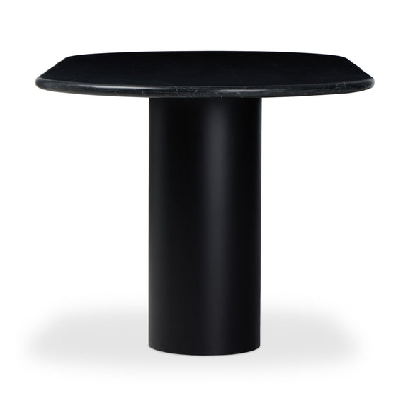Belle Oval Dining Table - Black Marble