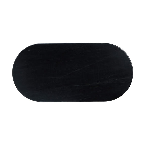Belle Oval Dining Table - Black Marble