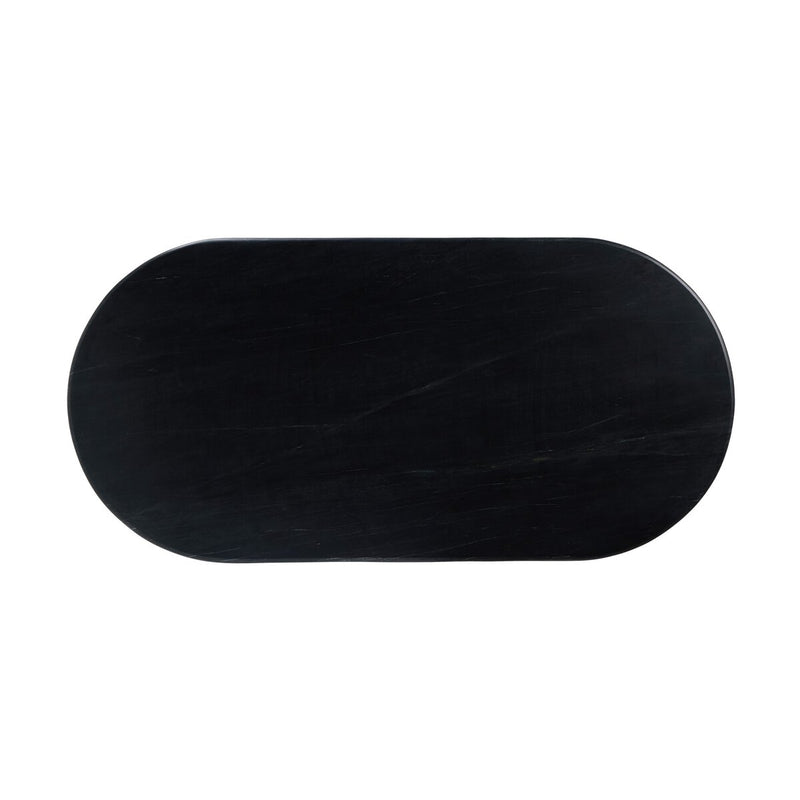 Belle Oval Dining Table - Black Marble