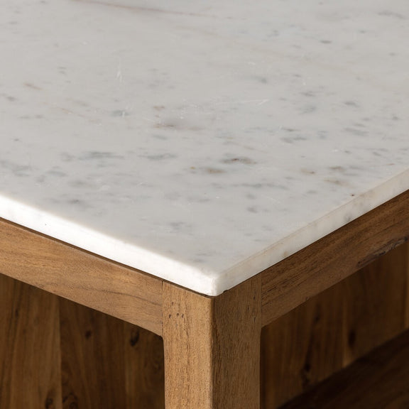 Indira Kitchen Island - Smoked Acacia